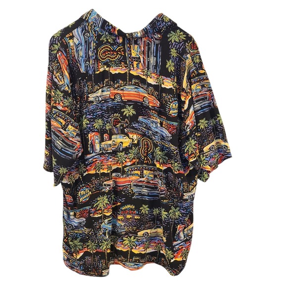 Vtg Reyn Spooner Hawaiian Shirt Camaro American Classics Cars Mens Size XL - Picture 2 of 5